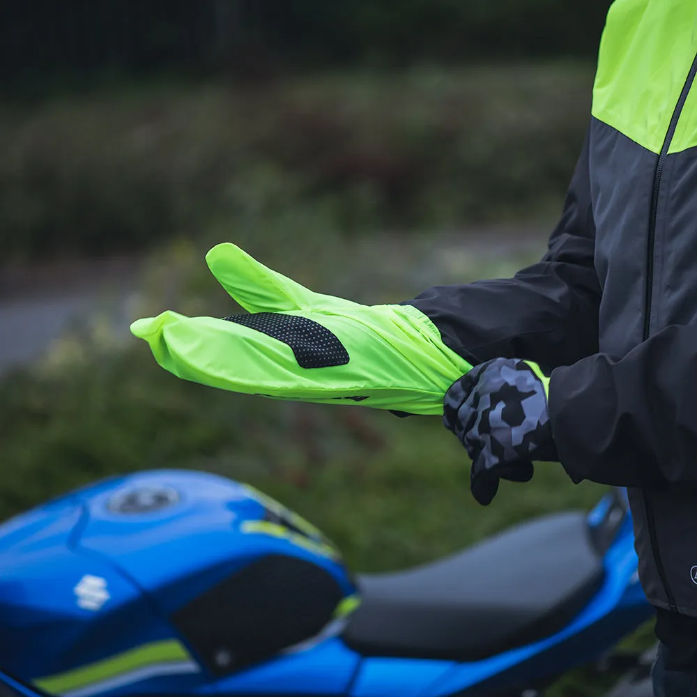 Oxford Rainseal Over Lightweight Mitts Motorcycle Glove Black Fluo