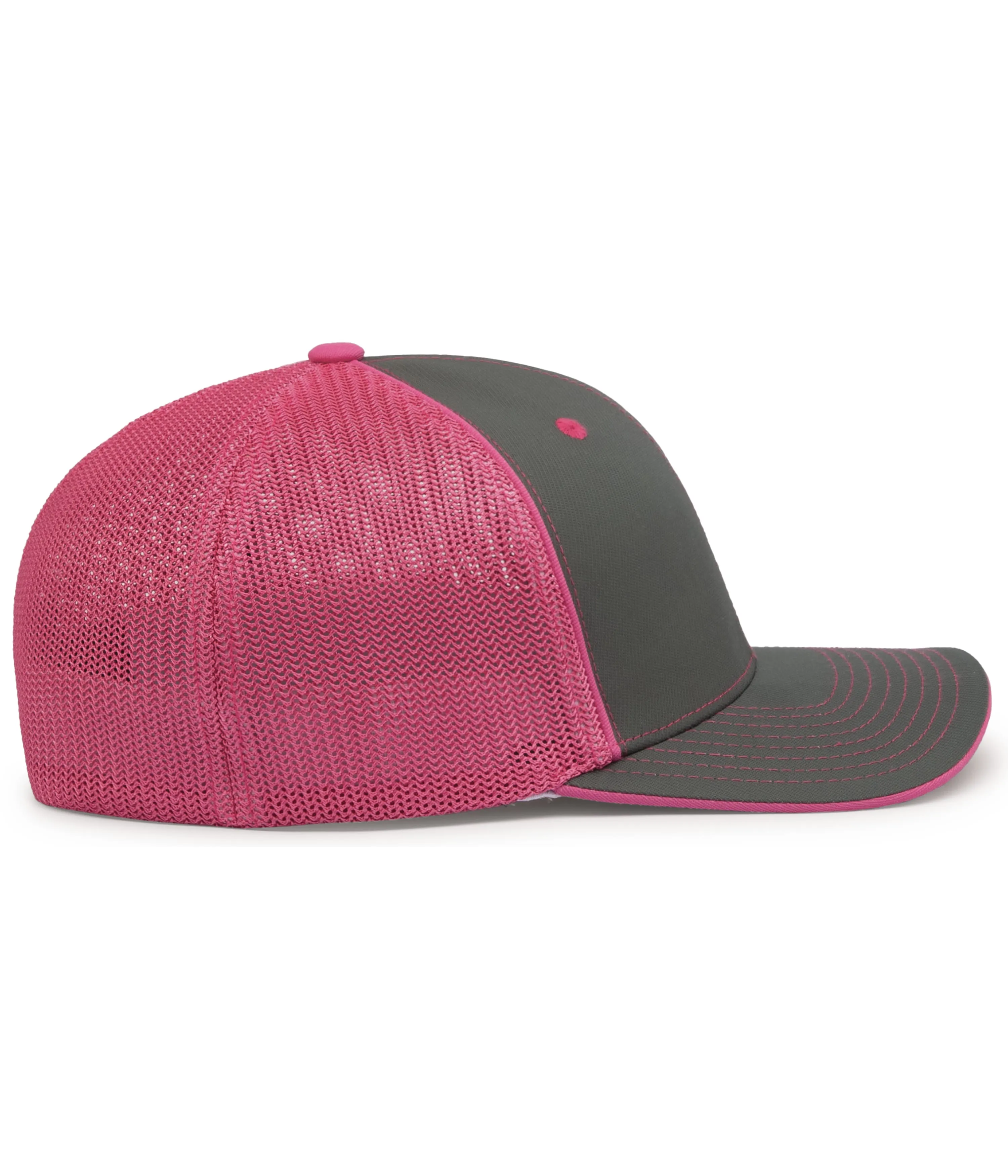 Pacific Headwear Trucker PacFlex Cap - Graphite/Pink/Graphite