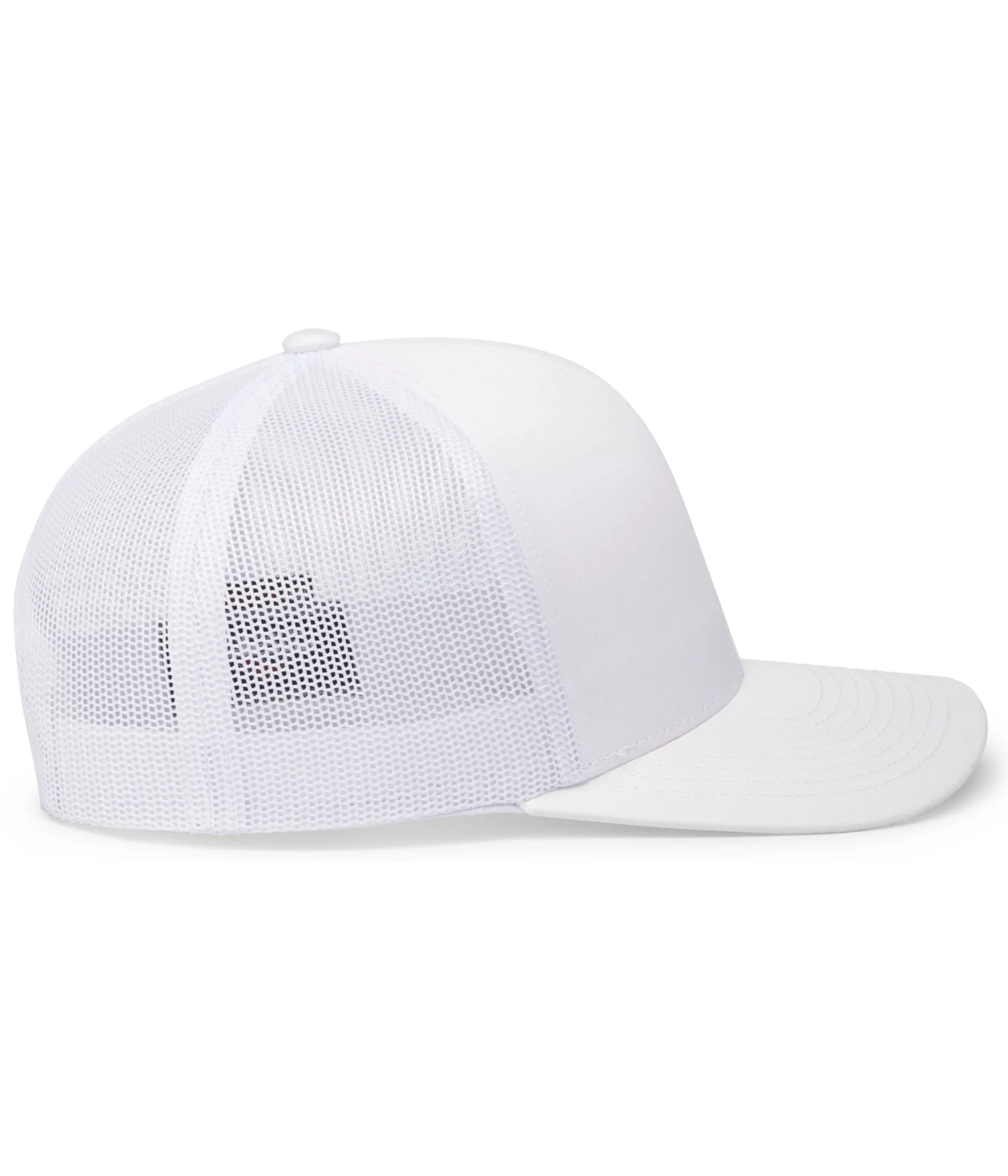 Pacific Headwear Trucker Snapback Cap - White