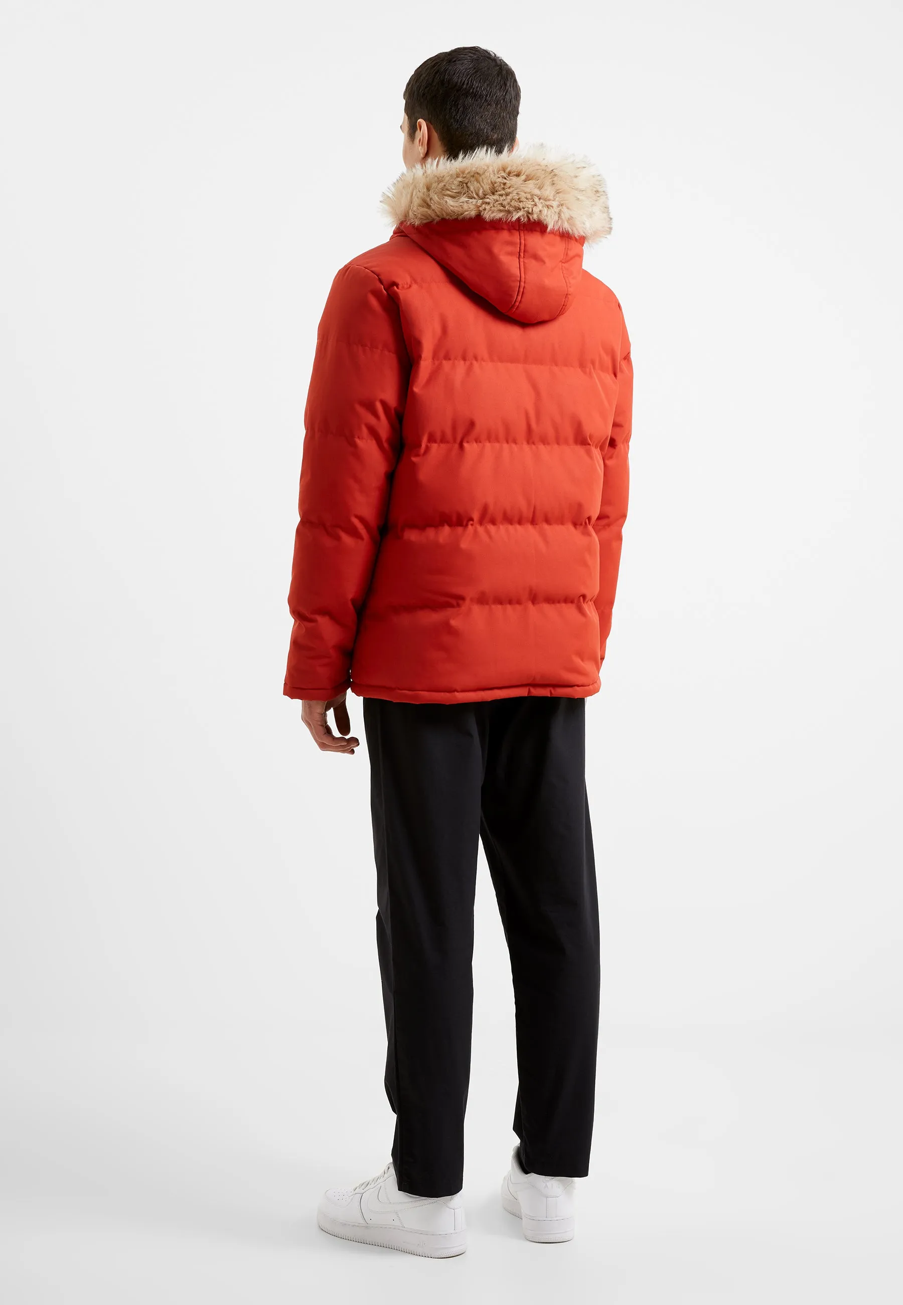 Padded Mid Length Parka Coat