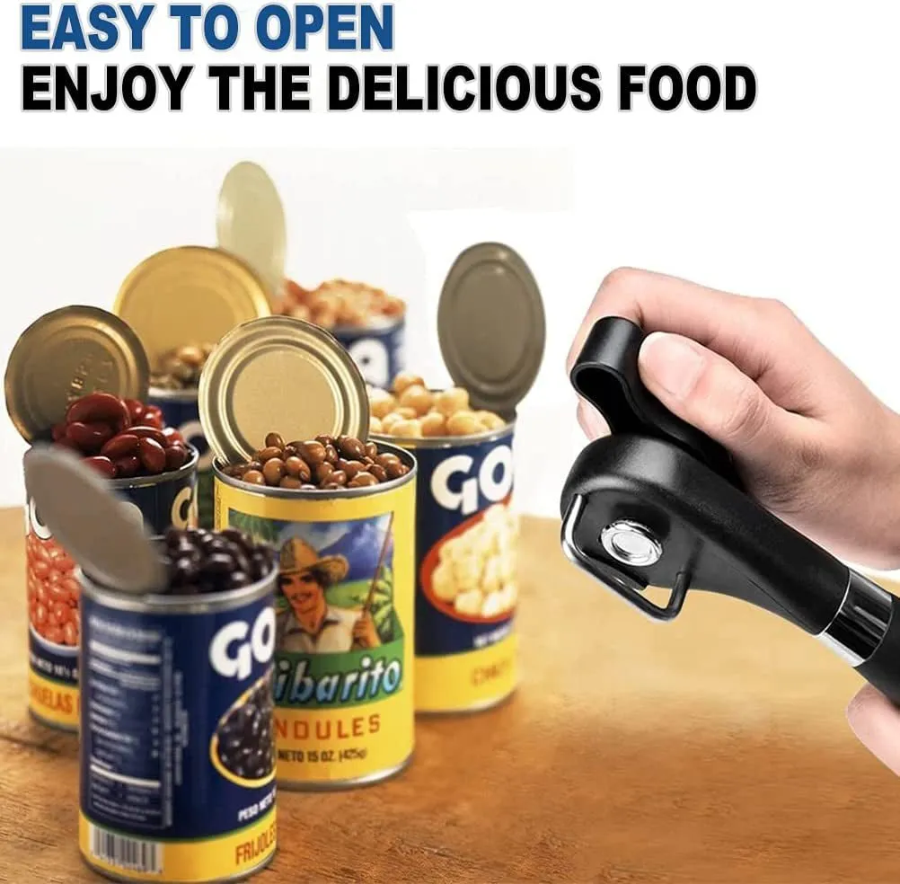 PAKITNER- Safe Cut Can Opener, Smooth Edge Can Opener - Can Opener Handheld, Manual Can Opener, Ergonomic Smooth Edge, Food Grade Stainless Steel Cutting Can Opener for Kitchen & Restaurant