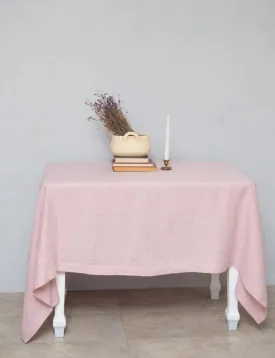 Pale Pink linen table cloth