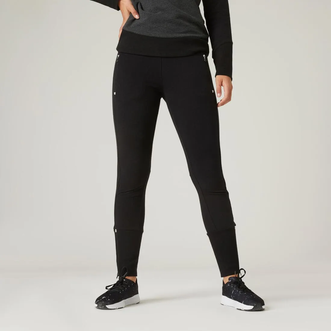 Pantalon jogging ajusté fitness femme - 520