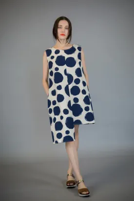 Paolo Tricot Sale, SU8224 Long Polka Dot Tank Dress 50% Off Regular Price