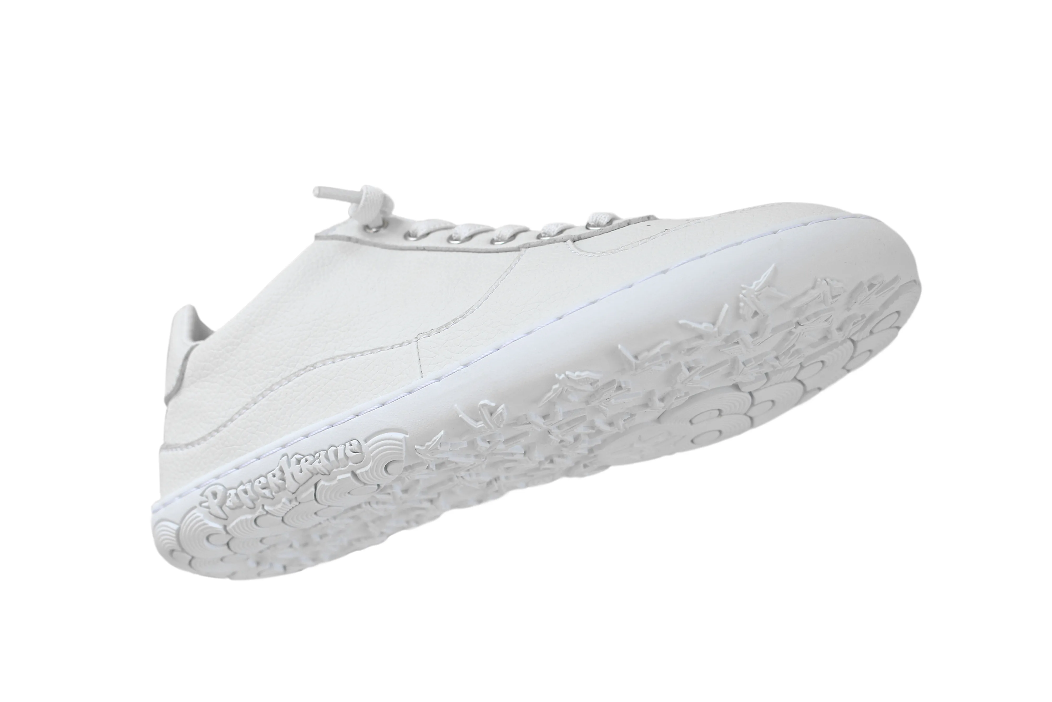 PaperKrane Kids Sneakers - White Lows - Vegan