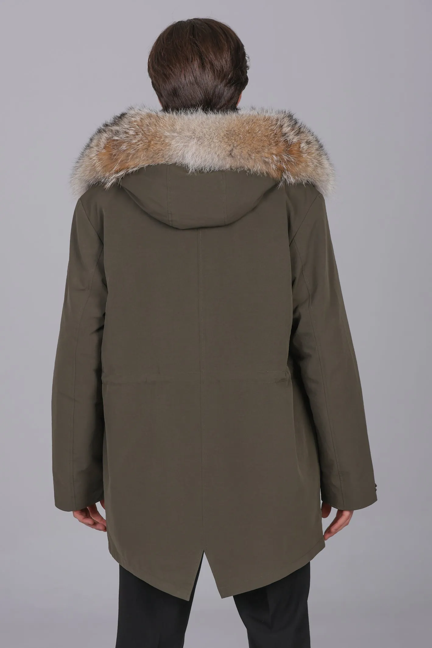 Parka Lungo in misto cotone impermeabile Coyote e rex rabbit