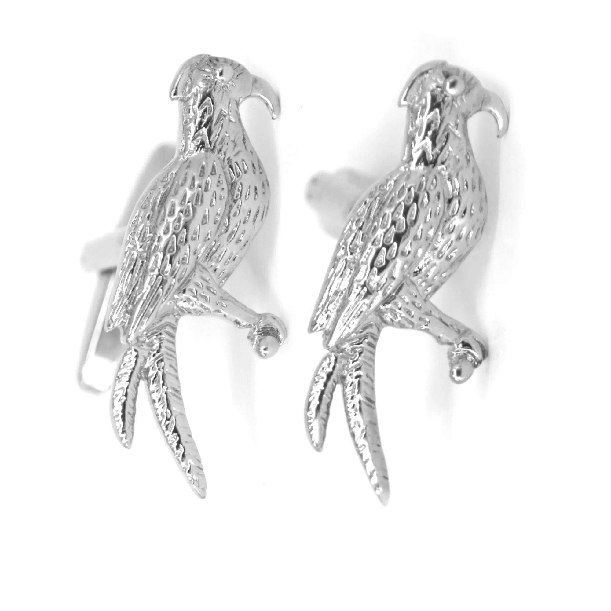 Parrot Cufflinks - Silver Bird