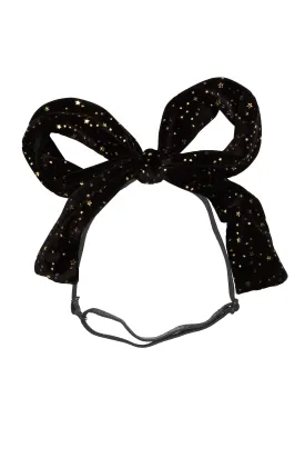 Party Bow Wrap - Black Star Velvet