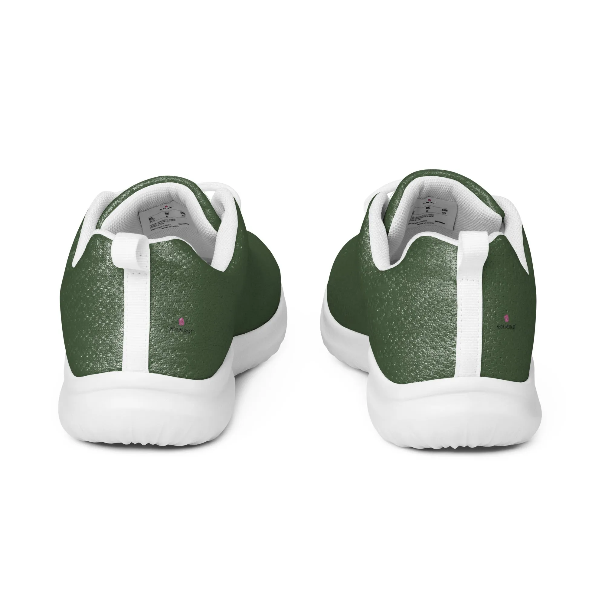 Pastel Green Men’s Athletic Shoes, Solid Green Color Modern Breathable Lightweight Men’s Athletic Shoes (US Size: 5-13)