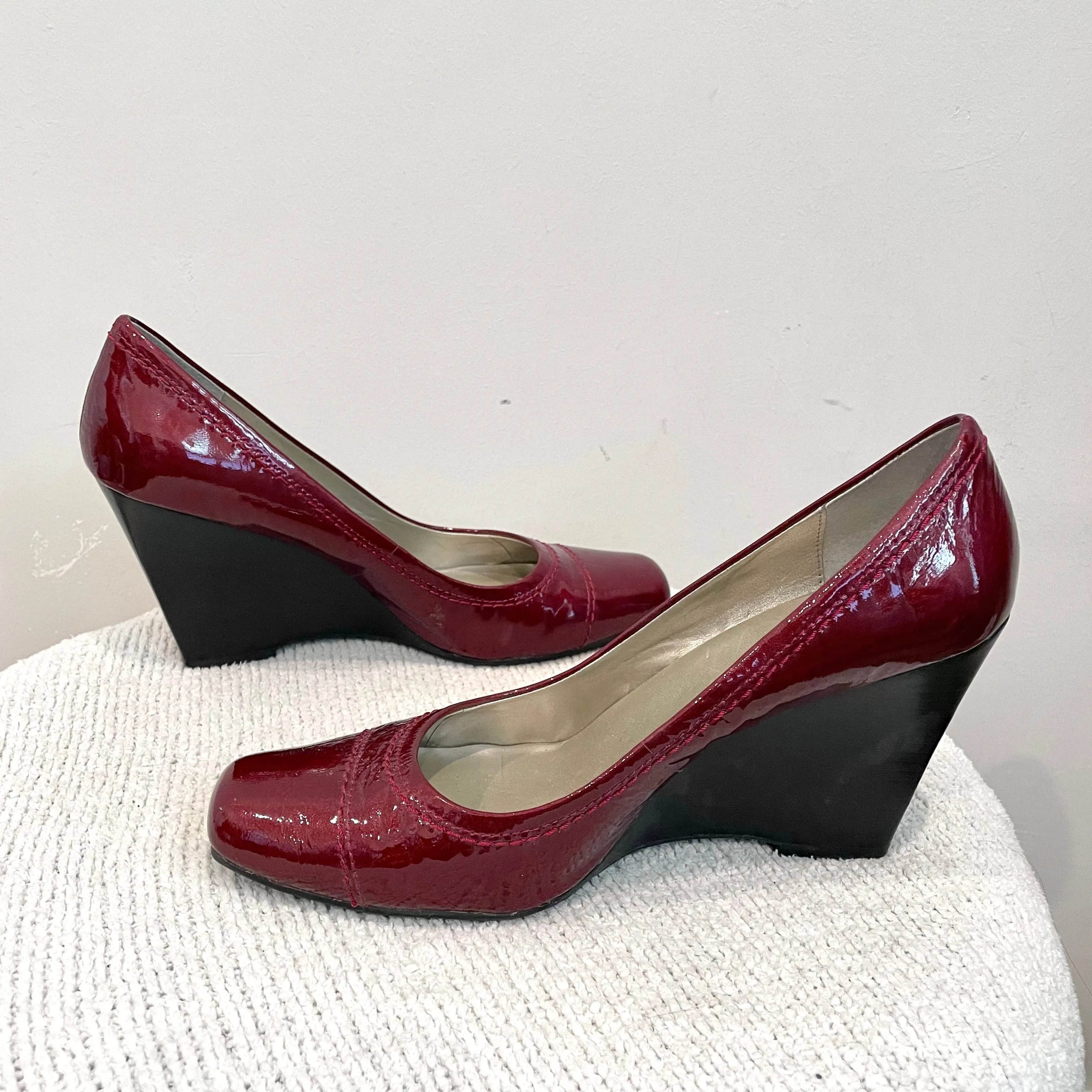 Patent Leather Wedge Heels