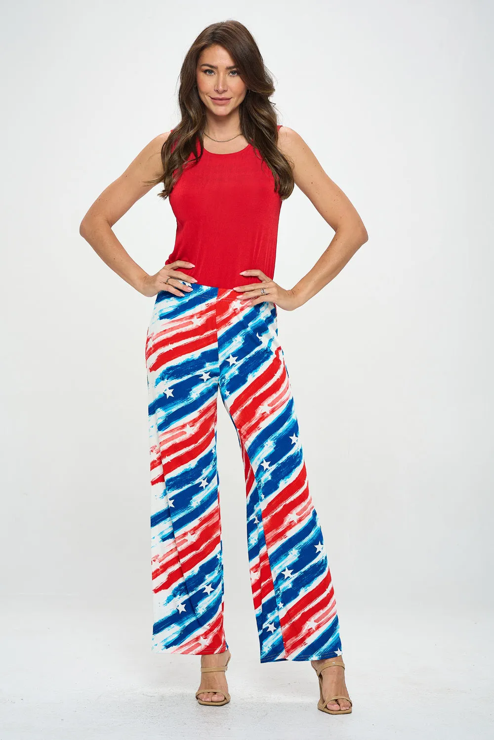 Patriotic Flared Pants-5042BN-ARP1-W384