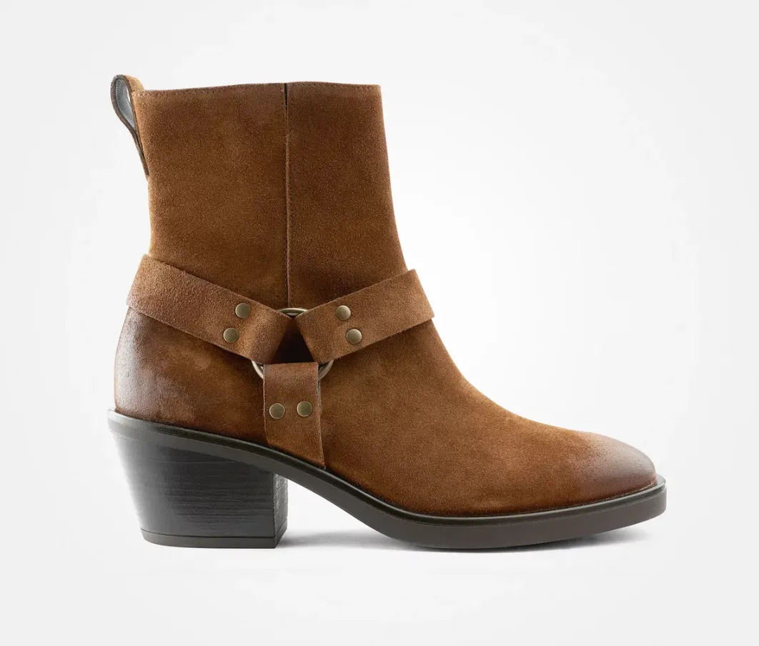 Paul Green Toffee Suede Ankle Boot