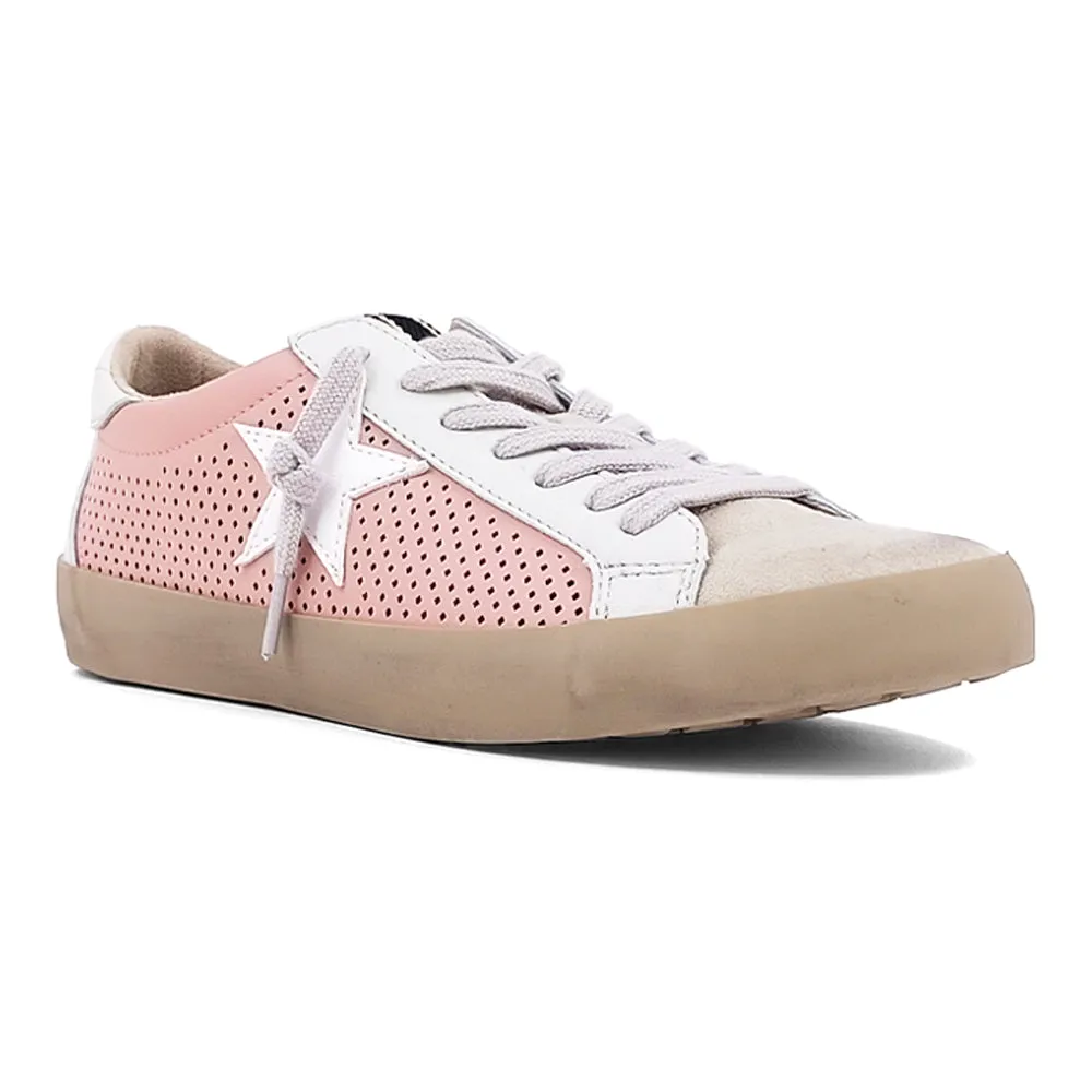 Paula Perforated Lace Up Sneakers