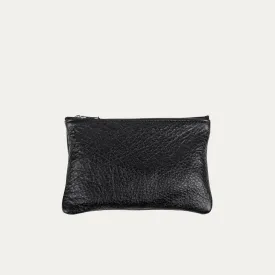 Pauly Pouch Organizer | Black Leather   Silver Hardware