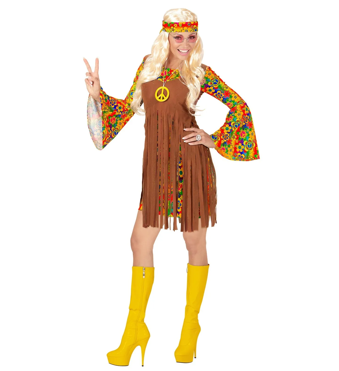 Peace Flower Hippie Girl Costume