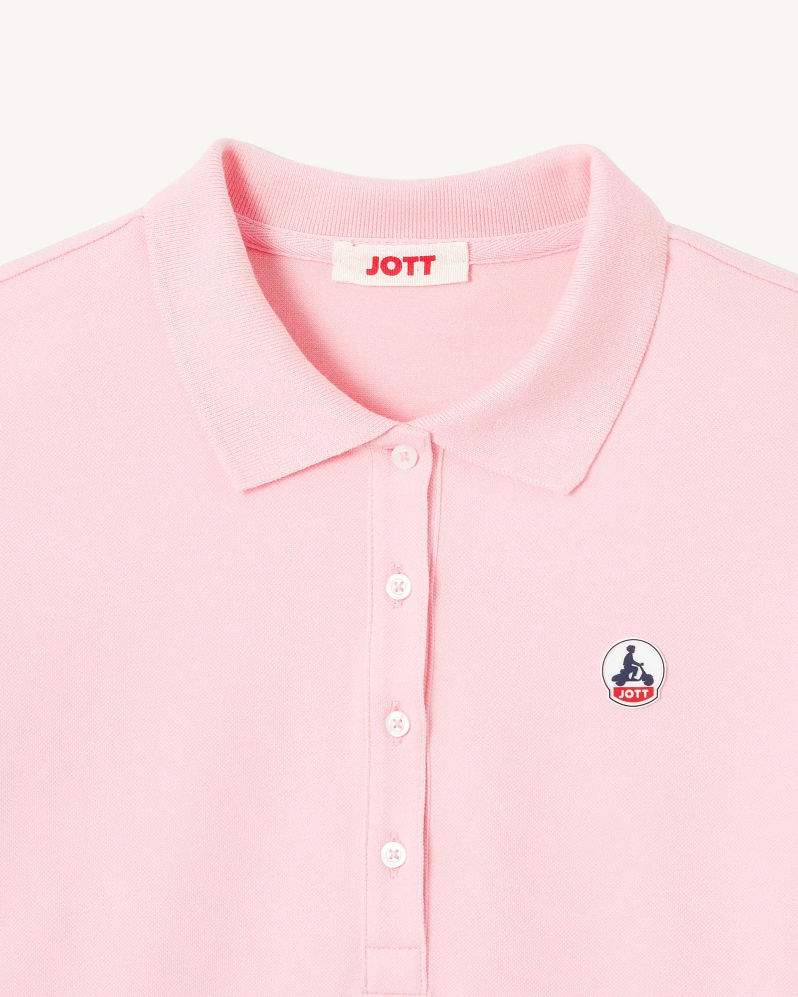 Peach pink Franca organic cotton polo shirt