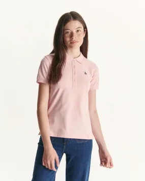 Peach pink Franca organic cotton polo shirt