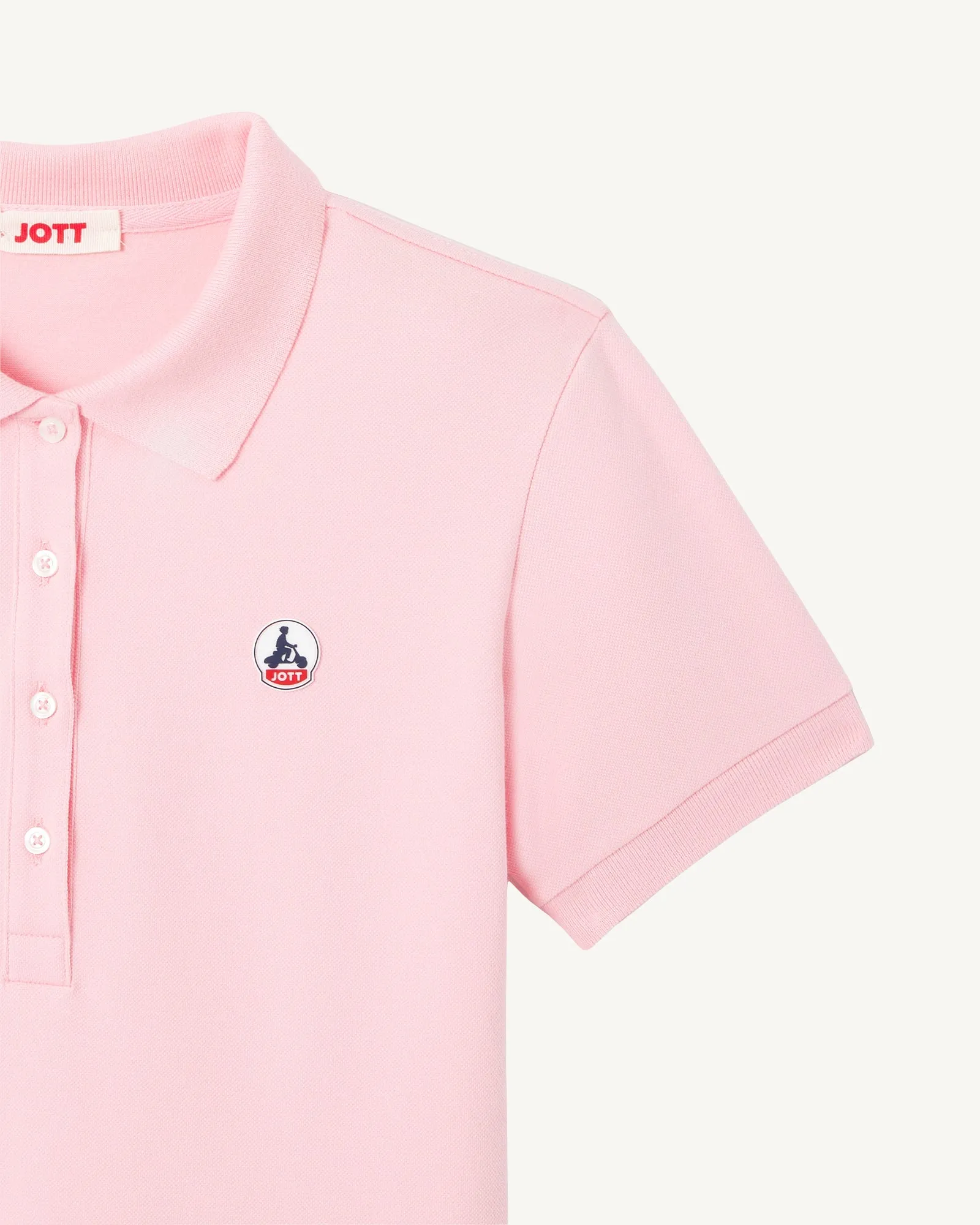 Peach pink Franca organic cotton polo shirt