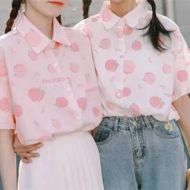 Peach Print Blouses