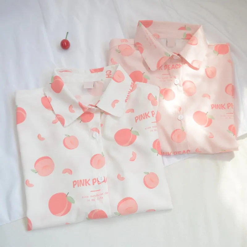 Peach Print Blouses