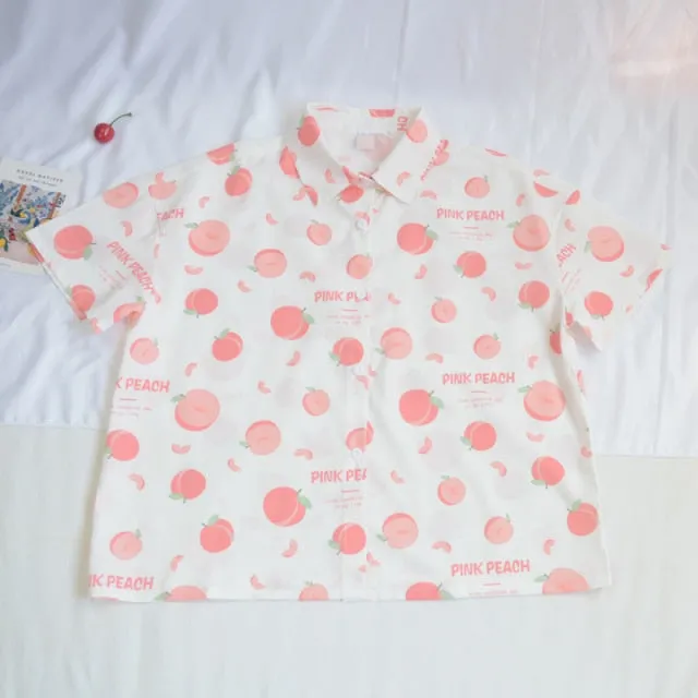 Peach Print Blouses