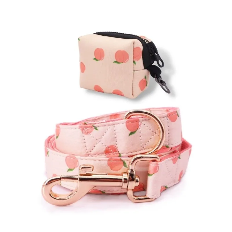 Peach Unbreakable Leash™   Poop Bag Set