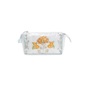 Peony Small Makeup Bag - Blue