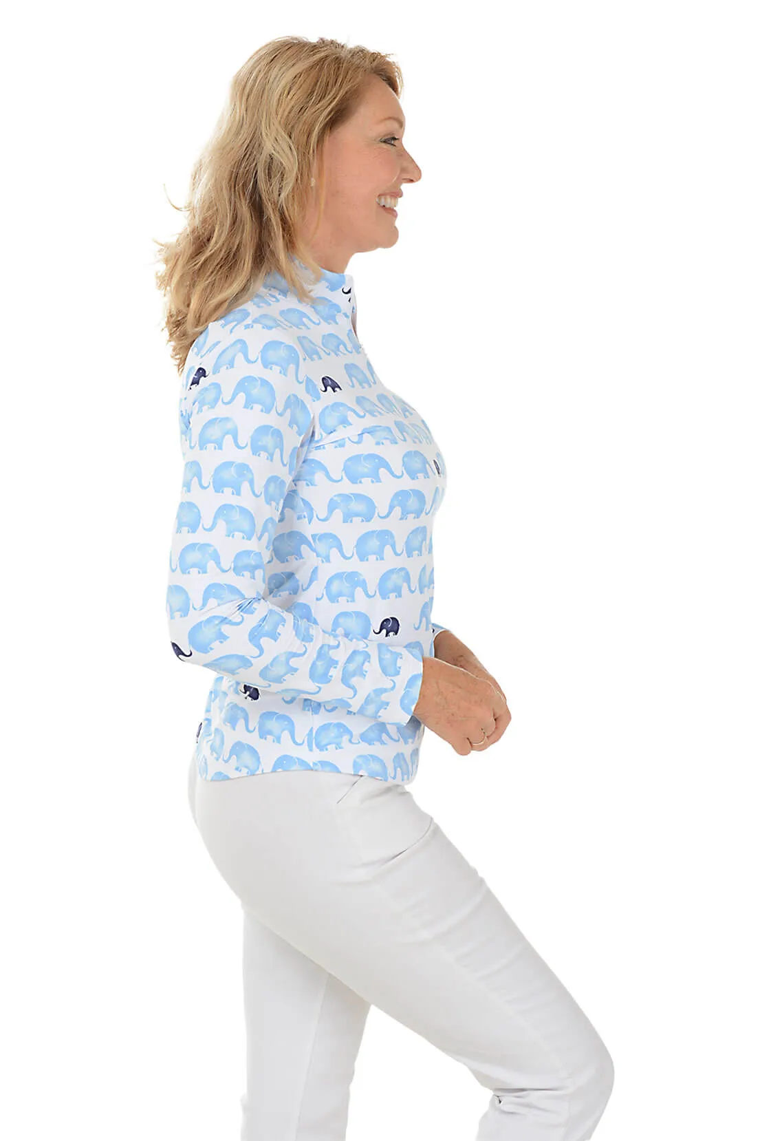 Periwinkle Velma Elephant UPF50  Sun Shirt