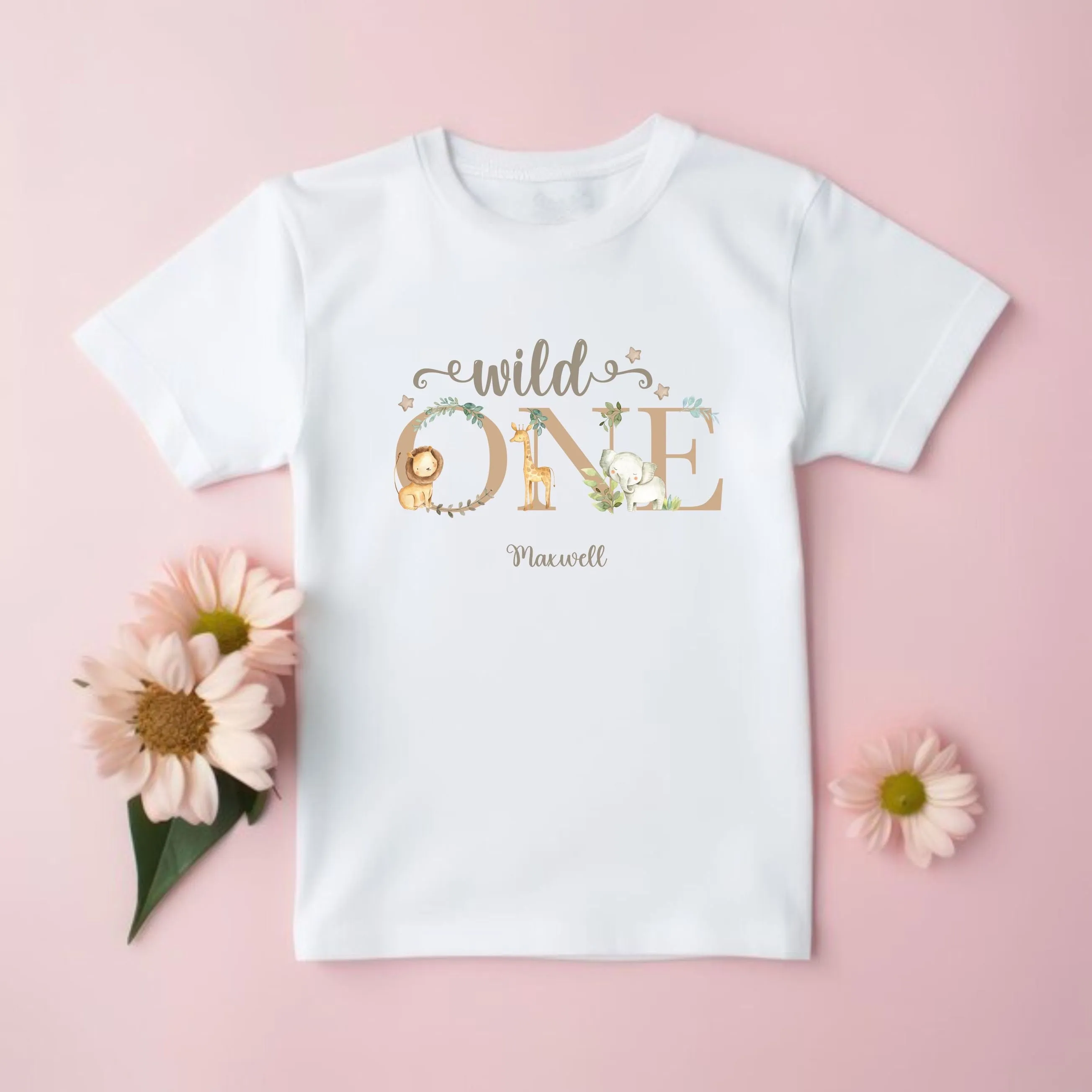 Personalised Wild One birthday T-shirt, 1st Birthday T-shirt, first birthday t-shirt - One Today