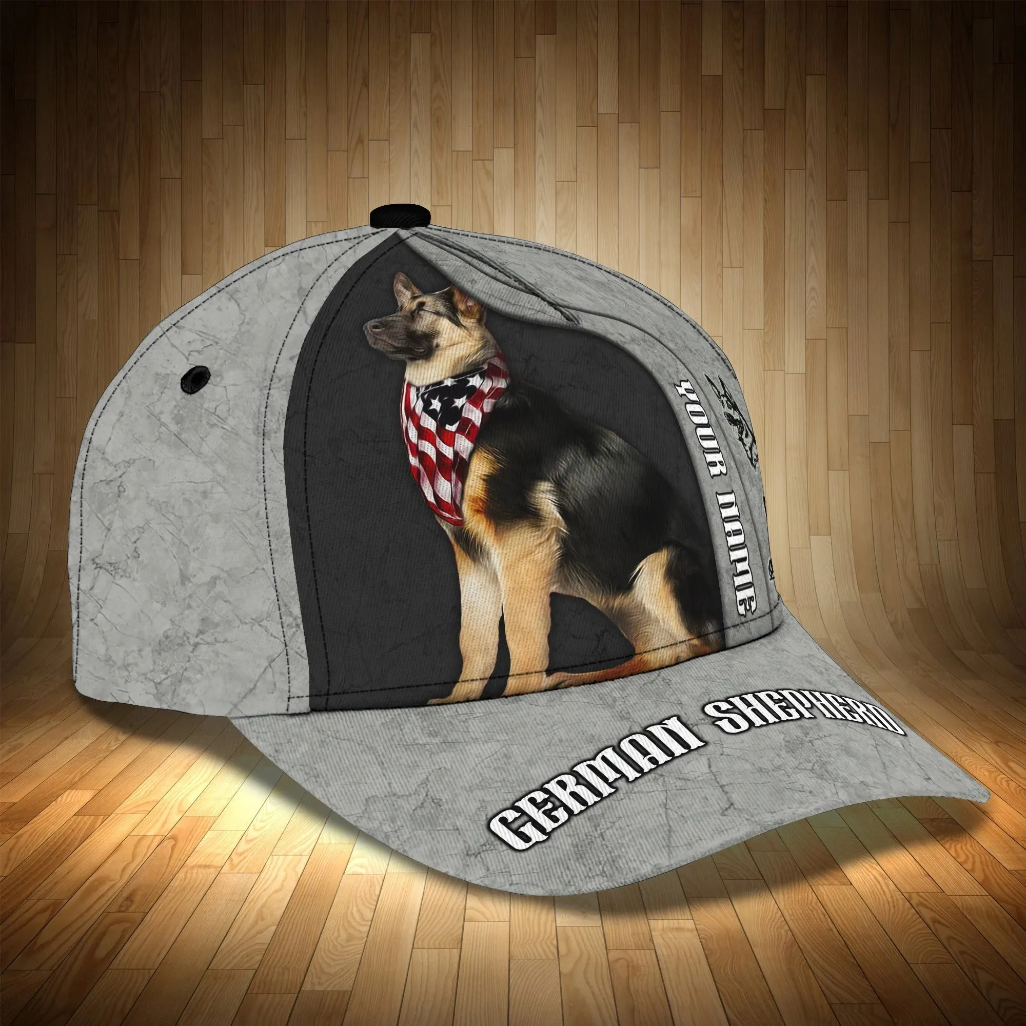 Personalized 3D Full Printing German Shepherd Dog Cap For Men And Woman, Dog Cap Hat, Gift For Dog Lover