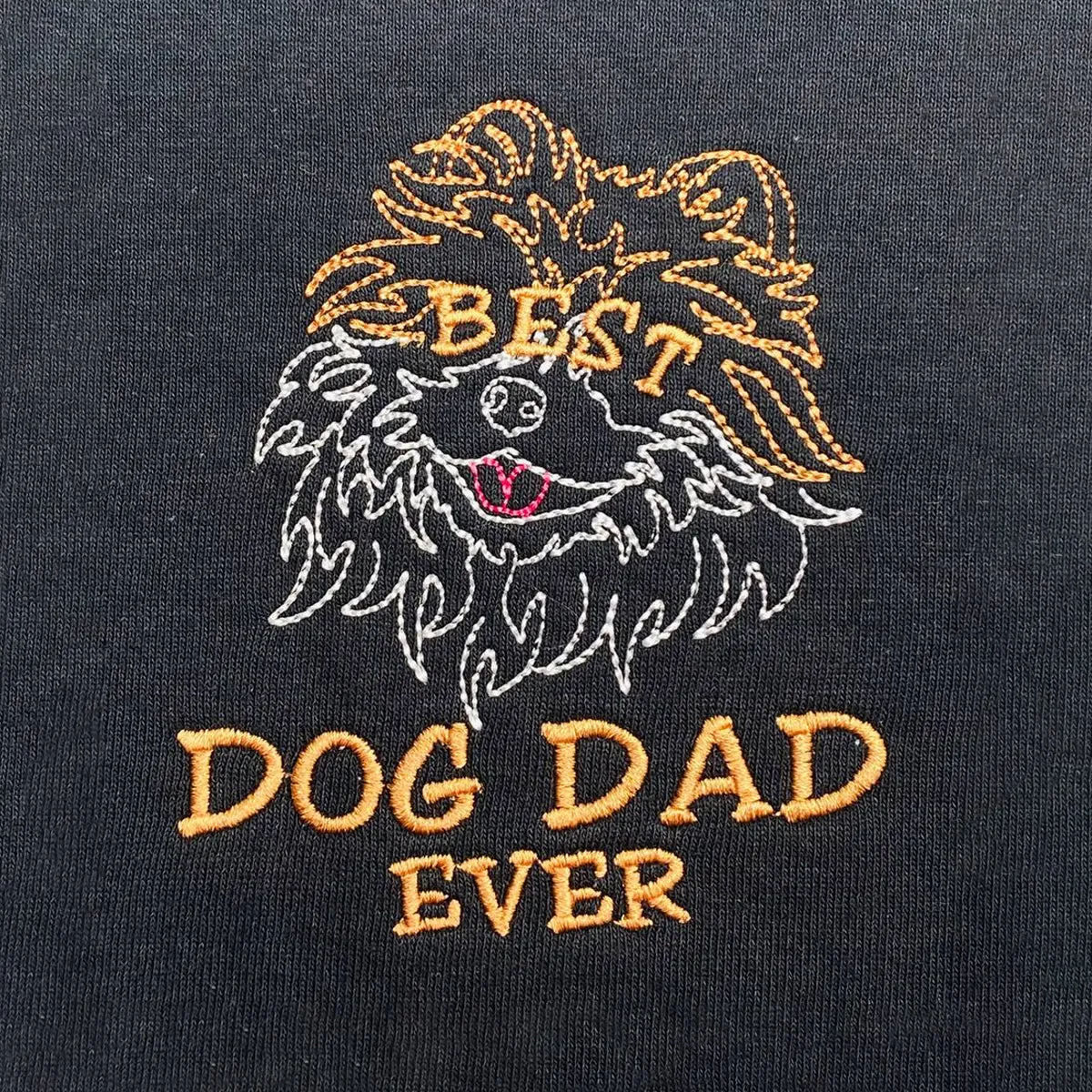 Personalized Best Pomeranian Dog Dad Ever Embroidered Collar Shirt, Custom Shirt with Dog Name,  Best Gifts For Pomeranian Lovers