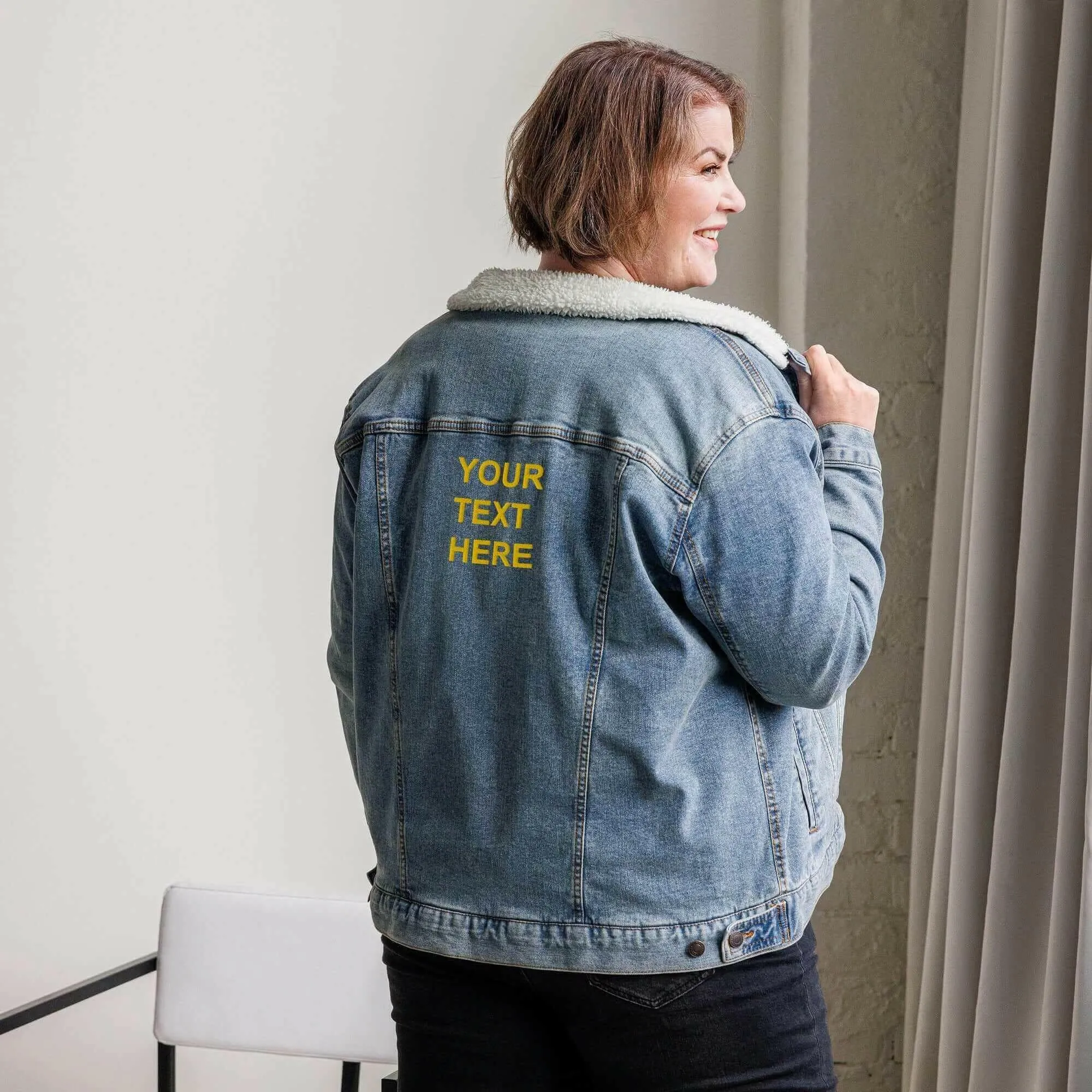 Personalized Embroidered Denim Jacket , Custom Denim Jacket,