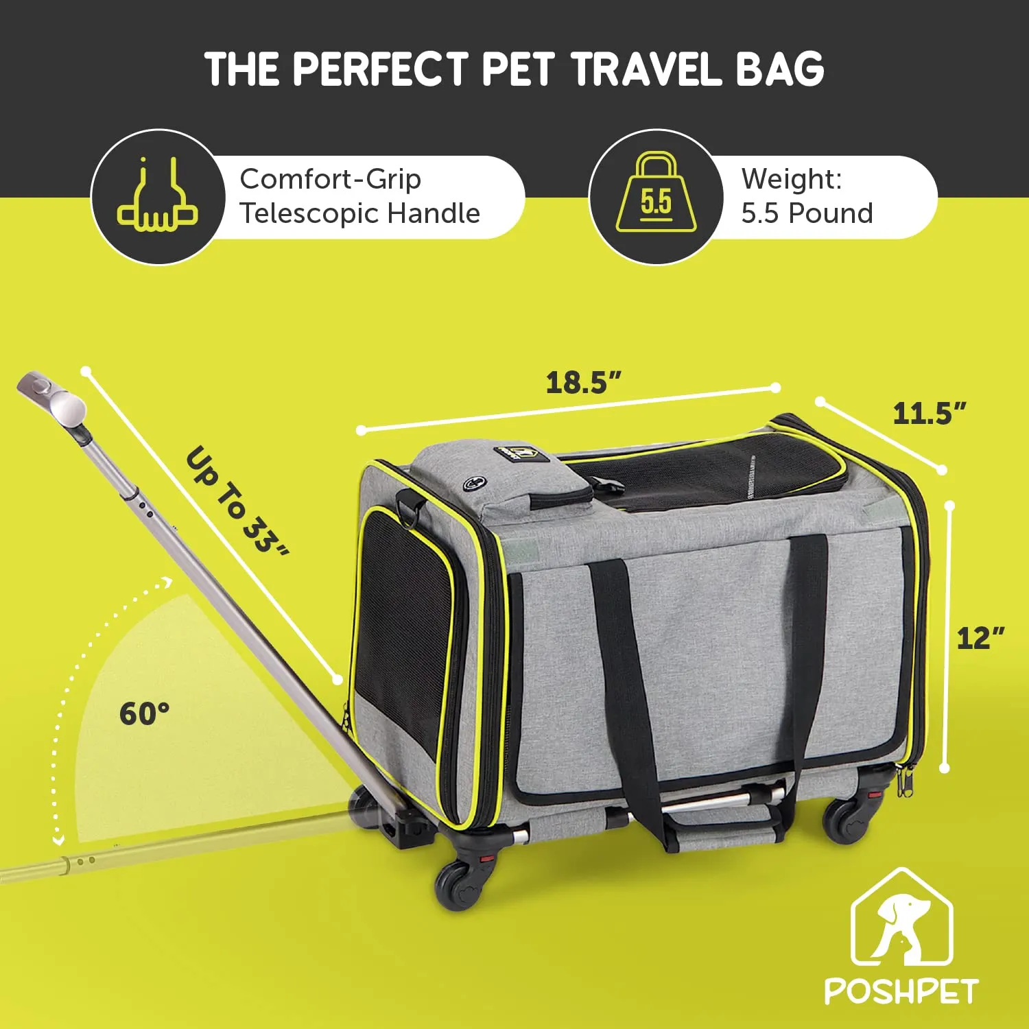 Pet Carrier with Wheels