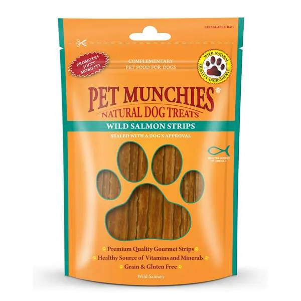 Pet Munchies Dog Treats Wild Salmon Strips