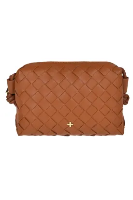 Peta   Jain Xena Woven Crossbody Bag Tan