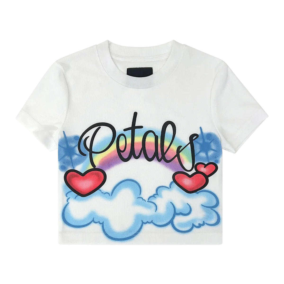 Petals Airbrush Clouds Crop Tee