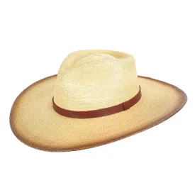 Peter Grimm Yosef - Wide Brim Mexican Palm Straw Fedora Hat