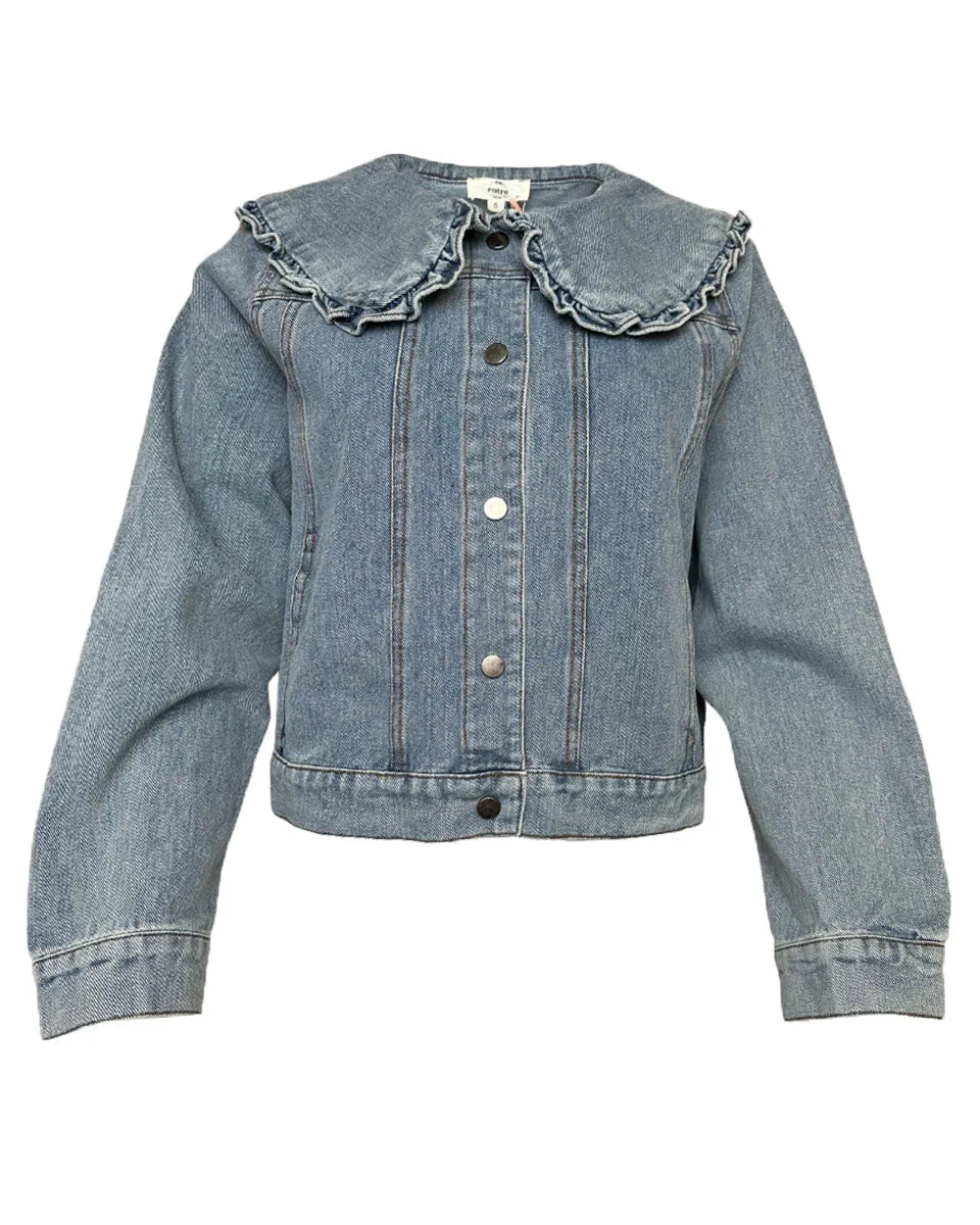 Peter Pan Collar Denim Jacket