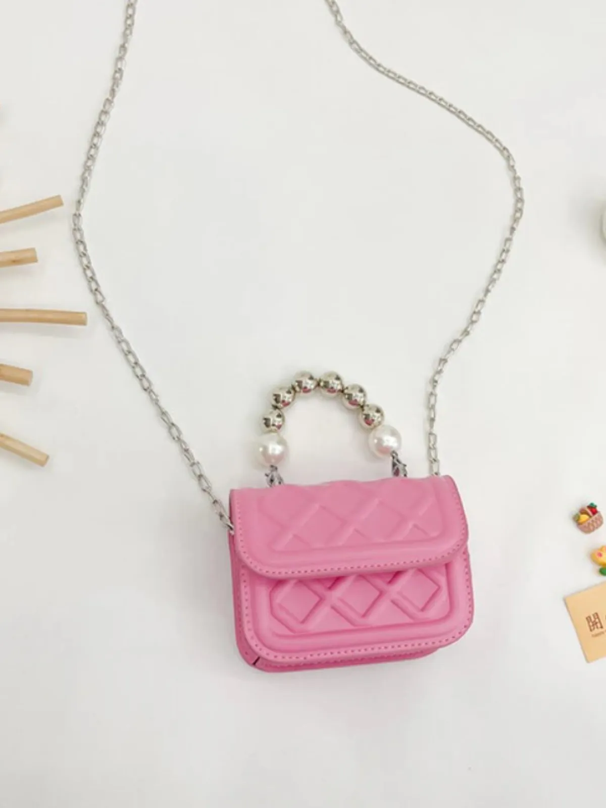 Petite and Polished Pearl-Embellished Quilted Mini Bag