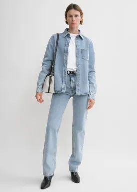 Petite denim shirt cool blue