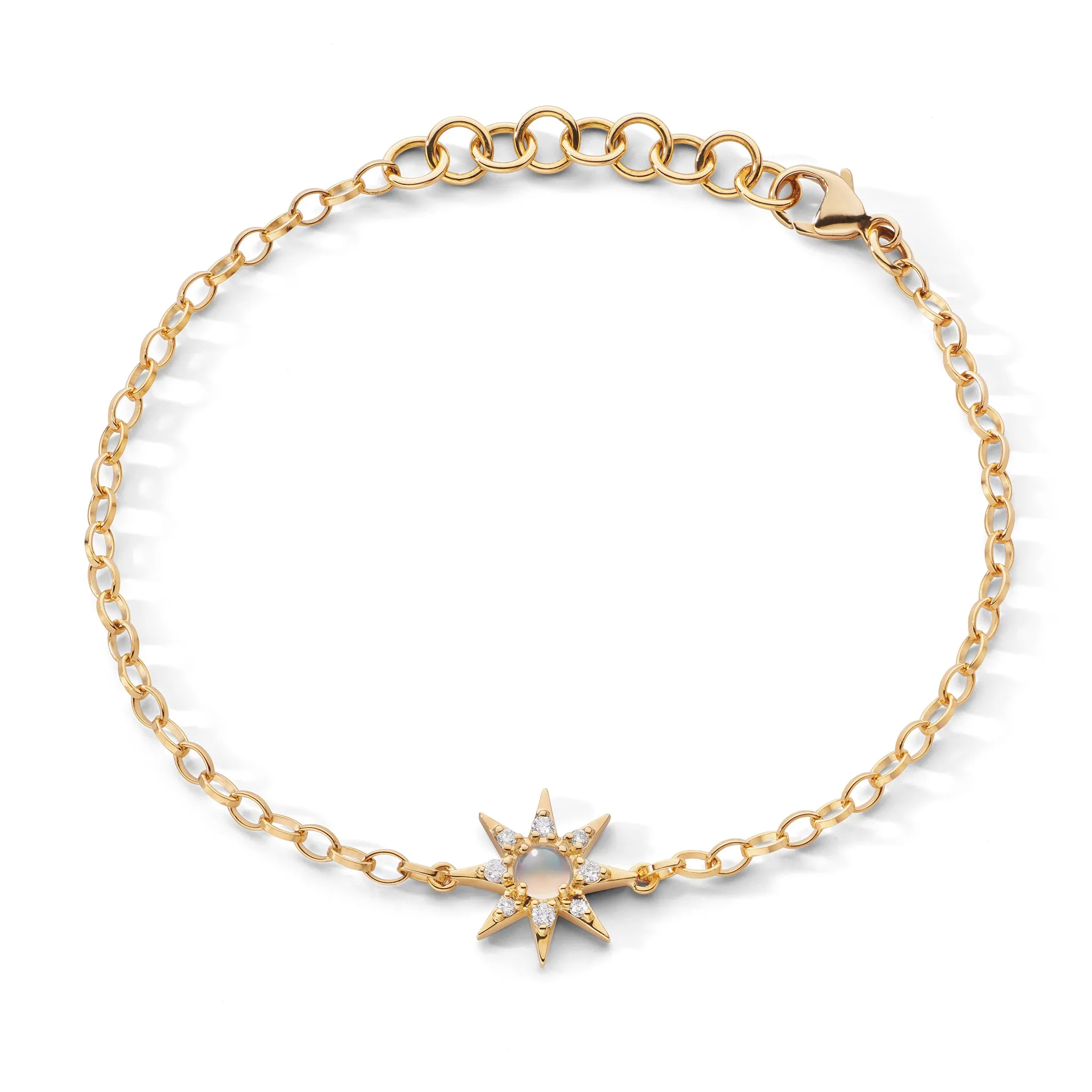 Petite Diamond & Opal Star Bracelet