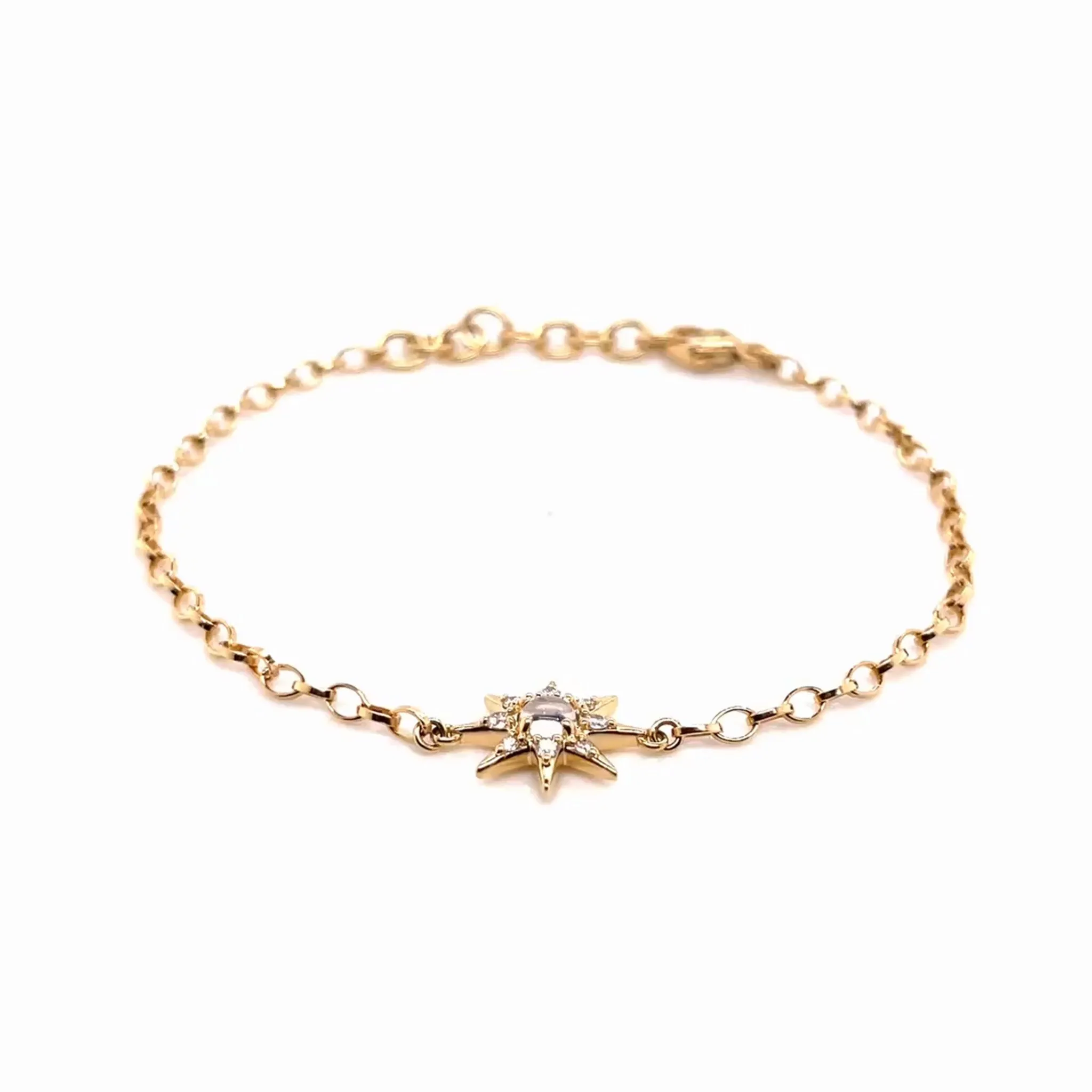 Petite Diamond & Opal Star Bracelet