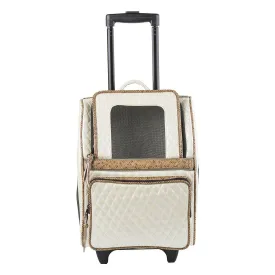 Petote Rio Dog Carrier Ivory Quilted