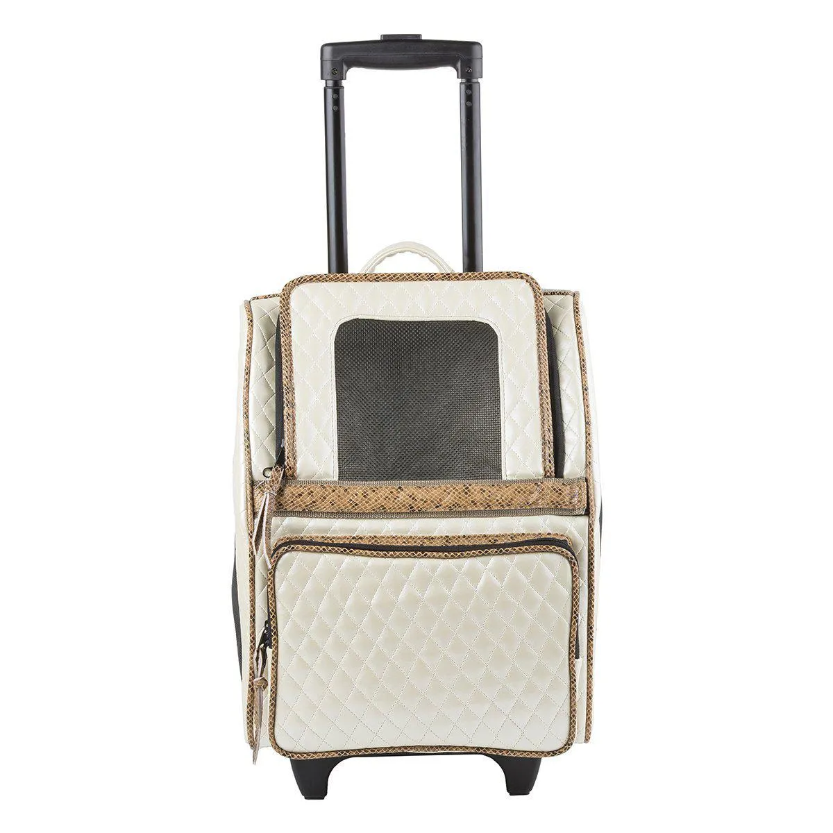 Petote Rio Dog Carrier Ivory Quilted