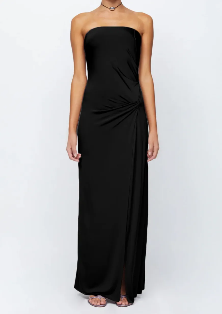 Petra Strapless Maxi Dress - Black