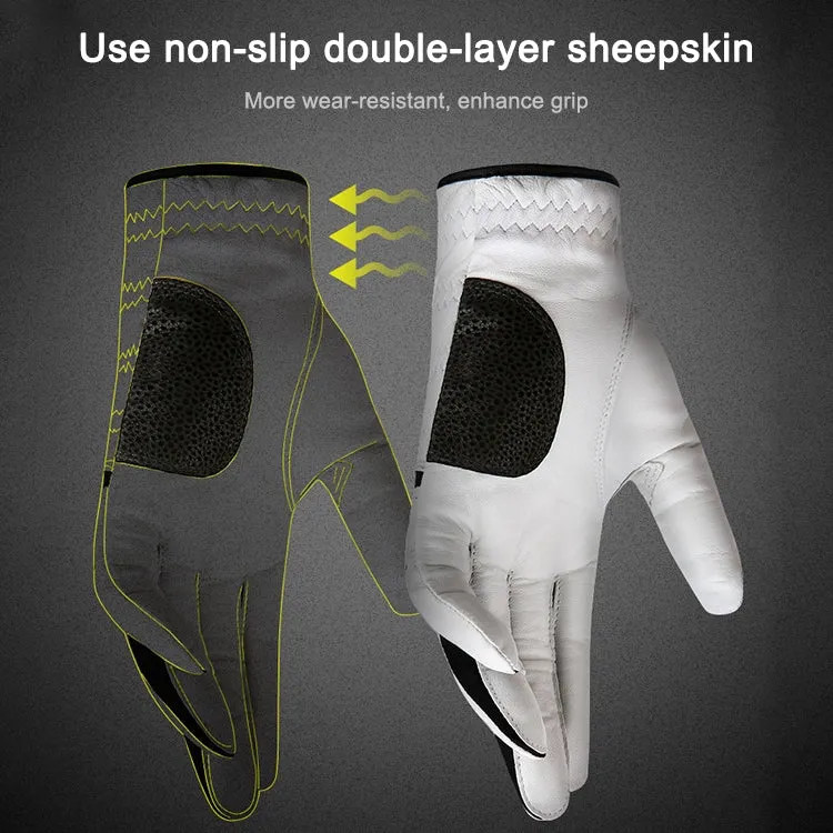 PGM Golf Sheepskin Breathable Non-slip Single Gloves for Men (Color:Left Hand Size:22)