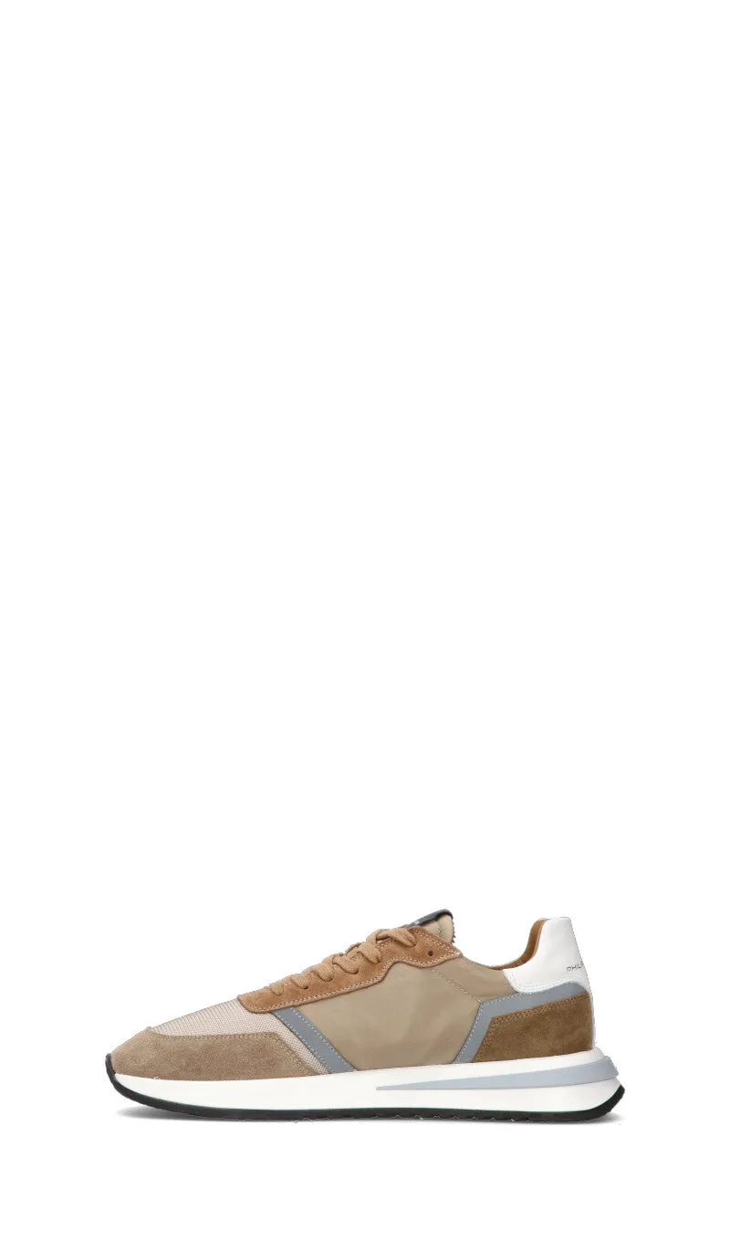 PHILIPPE MODEL Sneaker uomo beige/marrone in pelle