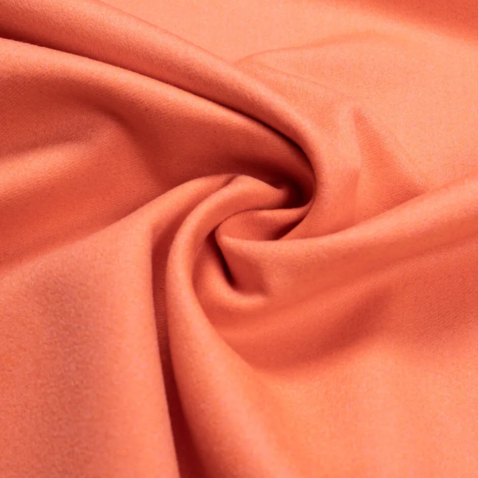 Pink & Orange Double-Faced Wool & Cashmere