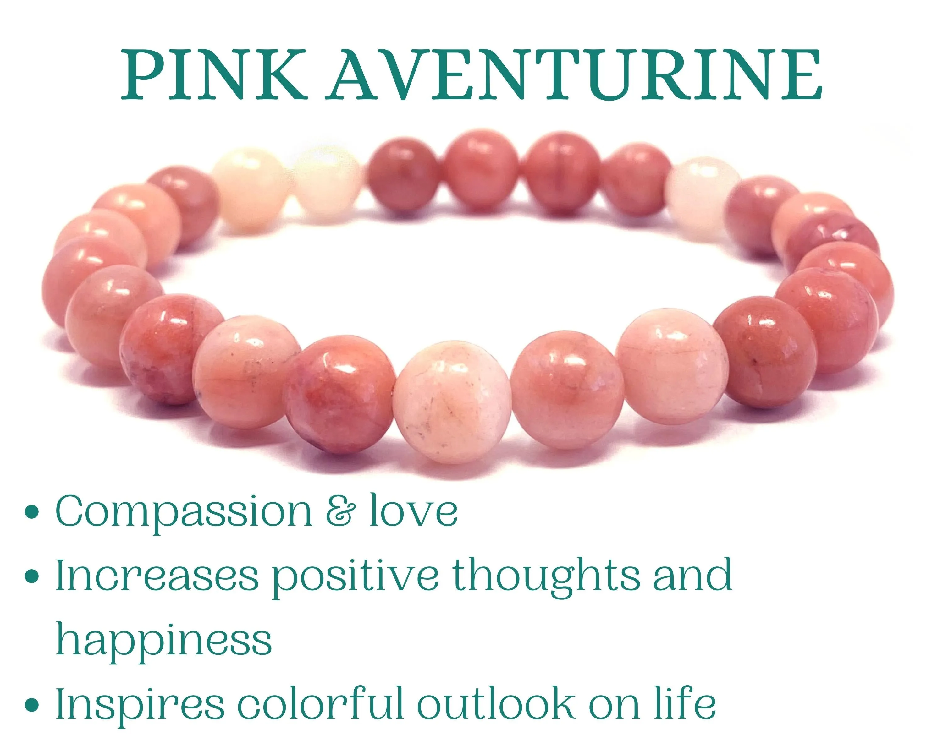 Pink Aventurine Beaded Crystal Bracelet