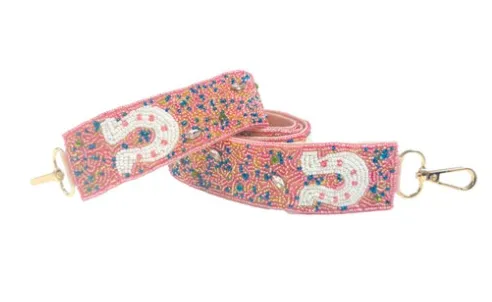 Pink Beaded Horseshoe Strap